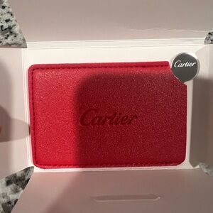 Cartier New Red Mirror & Card Holder